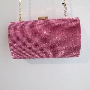 I.N.C. International Concepts Ranndi Sparkle Evening Bag Pink Dragonfruit NWT
